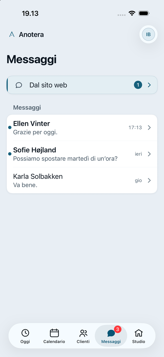 Messaggi su iPhone: conversazioni con i clienti, con ricevuta di consegna