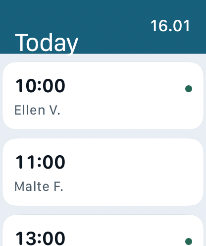 Apple Watch: the day’s appointments