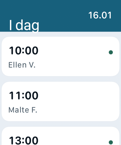 Apple Watch: dagens aftaler