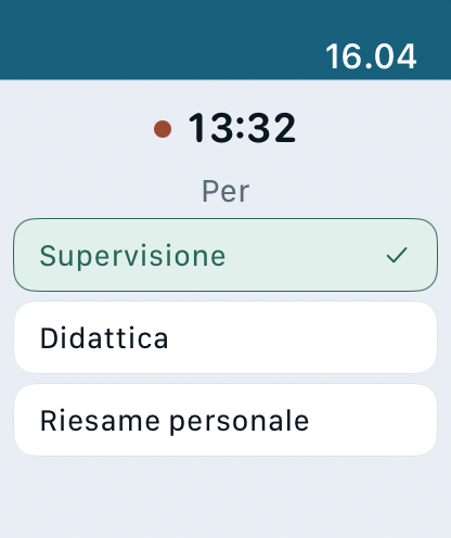 Apple Watch: scegli lo scopo del segno — Supervisione, Didattica o Proprio